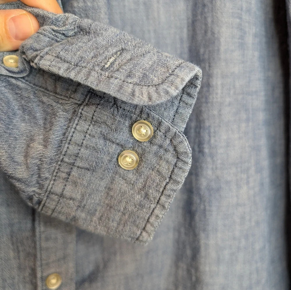 Sonoma Modern Fit Flexwear Denim Button Down Top Mens Small - Picture 5 of 9